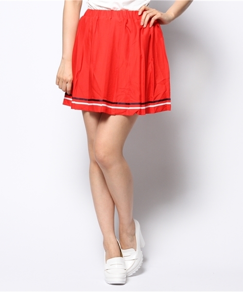 WEGO（ウィゴー）の「WEGO/ラインプリーツスカート（スカート・レディース・ホワイト/ブラック/ネイビー/レッド・FREE）」の4枚目の写真