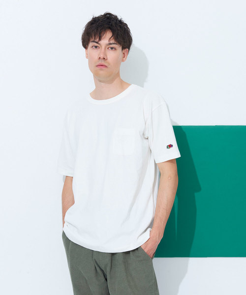 ヘビーウェイト クルーネック ポケット付きtシャツ 袖ワッペン Tokyotshirt St 別注モデル Fruit Of The Loom フルーツオブザルーム Tシャツ カットソー Fruit Of The Loom フルーツオブザルーム のファッション通販 Zozotown
