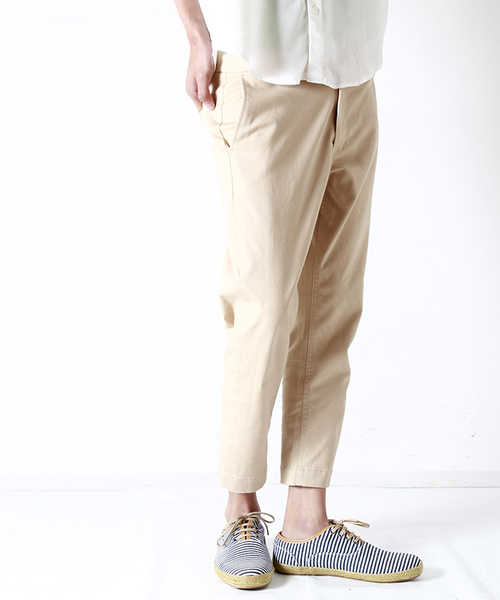 WEGO（ウィゴー）の「WEGO/スリムテーパードチノクロップドパンツ（チノパンツ・メンズ・ホワイト/ブラック/ベージュ・LARGE/MEDIUM）」の3枚目の写真