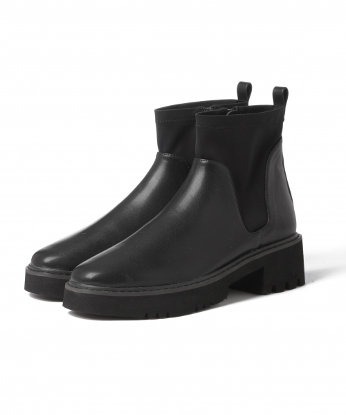 PAGEBOY(ページボーイ)の「ソックスショートブーツ(ブーツ・レディース・ブラック/ダークブラウン・MEDIUM/LARGE)」の6枚目の写真