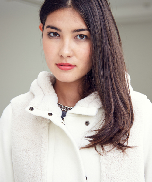 Jewel Changes（ジュエルチェンジズ）の「JCT　メルトン×フェイクファー　フードコート　+（その他アウター・レディース・オフホワイト/ブラック・36/38）」の8枚目の写真