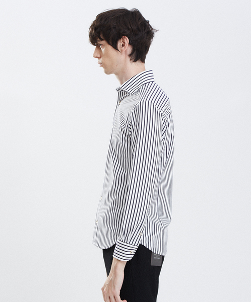 RECENCY OF MINE（リーセンシー オブ マイン）の「【Recency of Mine】モックロディーワイドピッチストライプシャツ（シャツ/ブラウス・メンズ・ホワイト/ダークネイビー・44/46/48/50）」の21枚目の写真