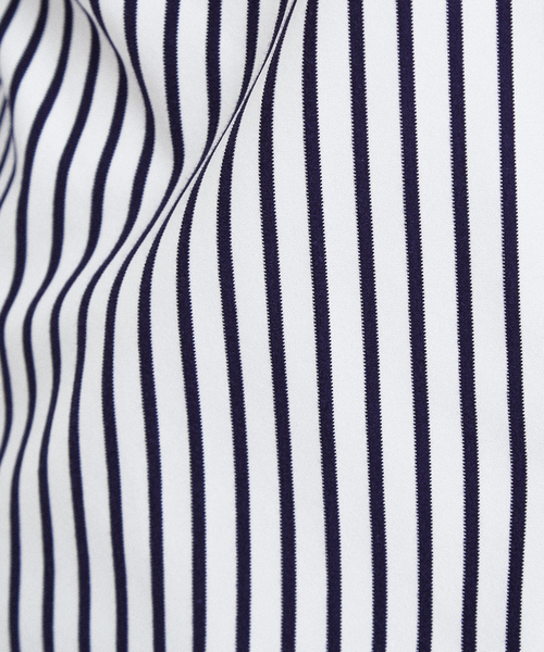 RECENCY OF MINE（リーセンシー オブ マイン）の「【Recency of Mine】モックロディーワイドピッチストライプシャツ（シャツ/ブラウス・メンズ・ホワイト/ダークネイビー・44/46/48/50）」の14枚目の写真