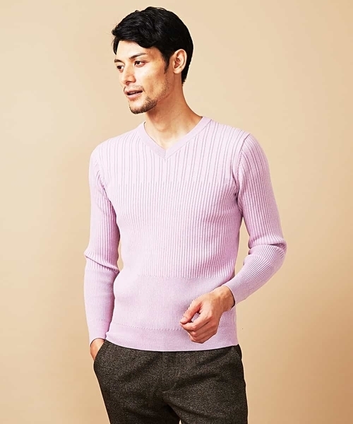 MICHEL KLEIN HOMME (ミッシェルクランオム)の「ニット/フォンテーヌ(ニット/セーター・メンズ・ホワイト/ネイビー/ミント/ラベンダー・MEDIUM/LARGE/X-LARGE)」の9枚目の写真