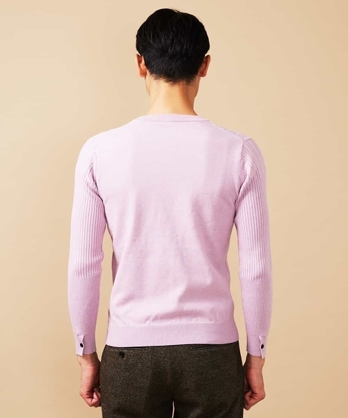 MICHEL KLEIN HOMME (ミッシェルクランオム)の「ニット/フォンテーヌ(ニット/セーター・メンズ・ホワイト/ネイビー/ミント/ラベンダー・MEDIUM/LARGE/X-LARGE)」の12枚目の写真
