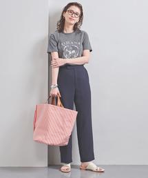 LUDLOW クロスストライプトートバッグ L キャンバス レザー 0430824141267cl_04