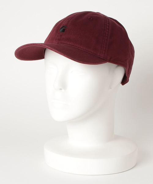 Carhartt WIP（カーハートダブリューアイピー）の「MADISON LOGO CAP（キャップ・メンズ・ホワイト/バーガンディー/サックスブルー/フレッシュイエロー/エメラルド/ダークネイビー/ブラック/ベージュ・ONE SIZE）」の8枚目の写真