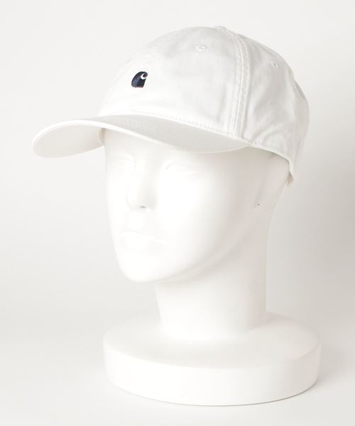 Carhartt WIP（カーハートダブリューアイピー）の「MADISON LOGO CAP（キャップ・メンズ・ホワイト/バーガンディー/サックスブルー/フレッシュイエロー/エメラルド/ダークネイビー/ブラック/ベージュ・ONE SIZE）」の3枚目の写真