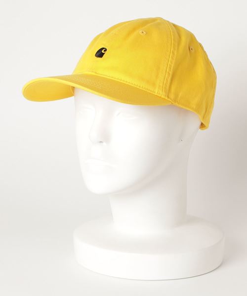 Carhartt WIP（カーハートダブリューアイピー）の「MADISON LOGO CAP（キャップ・メンズ・ホワイト/バーガンディー/サックスブルー/フレッシュイエロー/エメラルド/ダークネイビー/ブラック/ベージュ・ONE SIZE）」の2枚目の写真