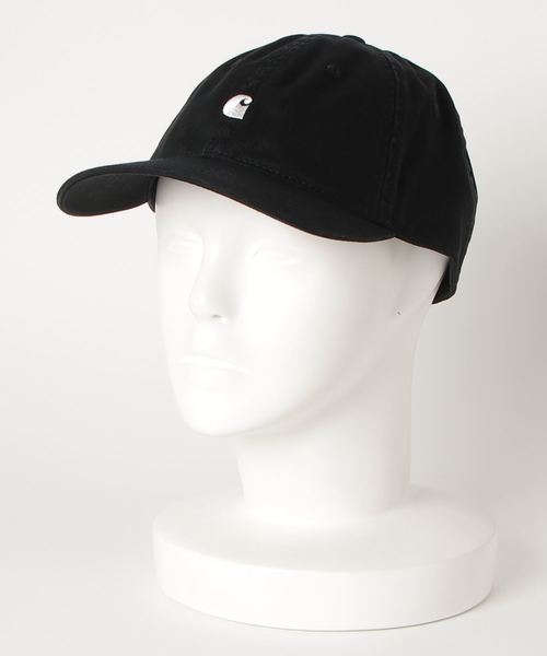 Carhartt WIP（カーハートダブリューアイピー）の「MADISON LOGO CAP（キャップ・メンズ・ホワイト/バーガンディー/サックスブルー/フレッシュイエロー/エメラルド/ダークネイビー/ブラック/ベージュ・ONE SIZE）」の4枚目の写真