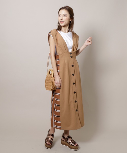 セール ワンピース ドレス 2wayストライプジャンパースカート ワンピース ワンピース Re Verofonna ヴェロフォンナ のワンピース 2wayストライプジャンパースカート をセール価格で購入できます Re Verofonna Re Verofonna ヴェロフォンナ の