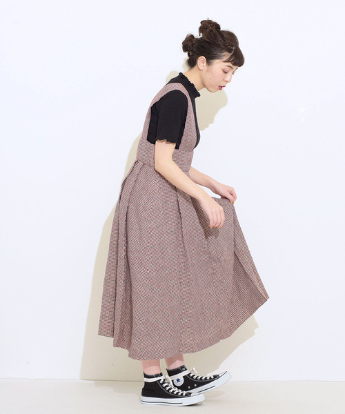 CHILD WOMAN（チャイルドウーマン）の「リネン先染めチェックつり