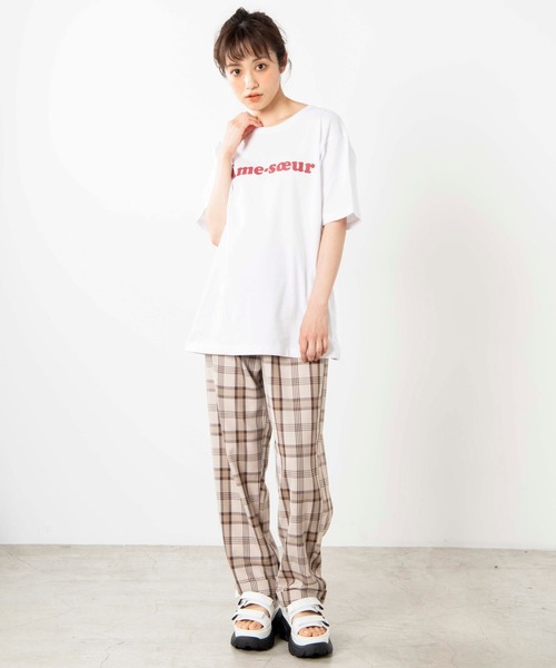 WEGO（ウィゴー）の「WEGO/カラーロゴプリントＴシャツ（Tシャツ/カットソー・レディース・サックスブルー/ホワイト・LARGE/MEDIUM/SMALL）」の5枚目の写真