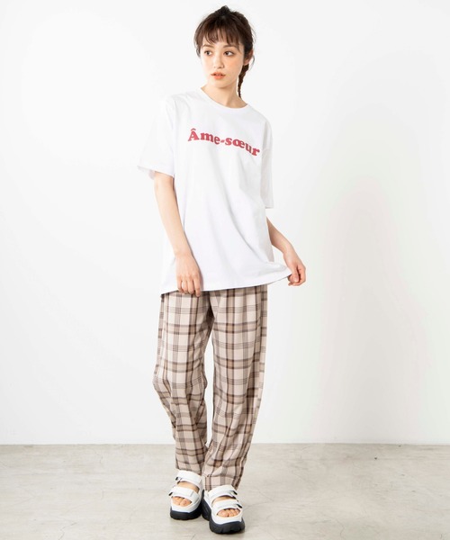 WEGO（ウィゴー）の「WEGO/カラーロゴプリントＴシャツ（Tシャツ/カットソー・レディース・サックスブルー/ホワイト・LARGE/MEDIUM/SMALL）」の6枚目の写真
