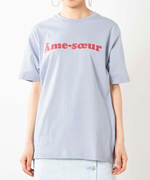 WEGO（ウィゴー）の「WEGO/カラーロゴプリントＴシャツ（Tシャツ/カットソー・レディース・サックスブルー/ホワイト・LARGE/MEDIUM/SMALL）」の11枚目の写真