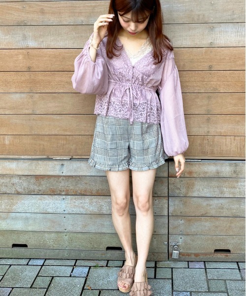 apres jour(アプレジュール)の「ラメシアーレースVブラウス【ZOZOTOWN限定アイテム】(シャツ/ブラウス・レディース・ミント/ラベンダー/オフホワイト・フリー)」の19枚目の写真