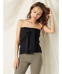 SPIRALGIRL | リブニットリボンベアトップス(その他トップス)