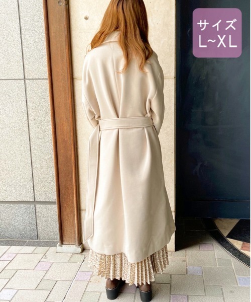 apres jour（アプレジュール）の「【大きいサイズ】袖ボリュームコート【ZOZOTOWN限定アイテム】　20AW☆（ダウンジャケット/コート・レディース・ダークブラウン/モカ/スモークピンク/ライトベージュ・X-LARGE）」の15枚目の写真