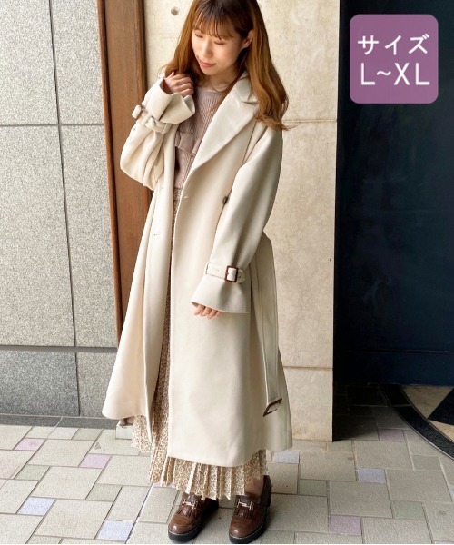 apres jour（アプレジュール）の「【大きいサイズ】袖ボリュームコート【ZOZOTOWN限定アイテム】　20AW☆（ダウンジャケット/コート・レディース・ダークブラウン/モカ/スモークピンク/ライトベージュ・X-LARGE）」の17枚目の写真