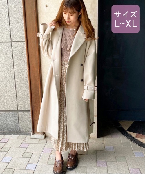 apres jour（アプレジュール）の「【大きいサイズ】袖ボリュームコート【ZOZOTOWN限定アイテム】　20AW☆（ダウンジャケット/コート・レディース・ダークブラウン/モカ/スモークピンク/ライトベージュ・X-LARGE）」の18枚目の写真