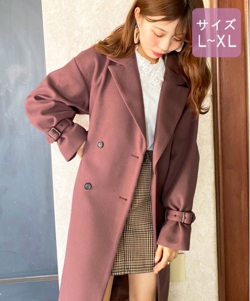 apres jour（アプレジュール）の「【大きいサイズ】袖ボリュームコート【ZOZOTOWN限定アイテム】　20AW☆（ダウンジャケット/コート・レディース・ダークブラウン/モカ/スモークピンク/ライトベージュ・X-LARGE）」の20枚目の写真