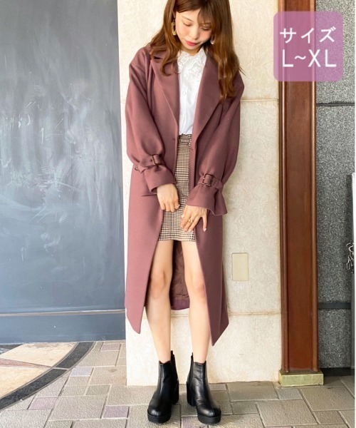 apres jour（アプレジュール）の「【大きいサイズ】袖ボリュームコート【ZOZOTOWN限定アイテム】　20AW☆（ダウンジャケット/コート・レディース・ダークブラウン/モカ/スモークピンク/ライトベージュ・X-LARGE）」の22枚目の写真