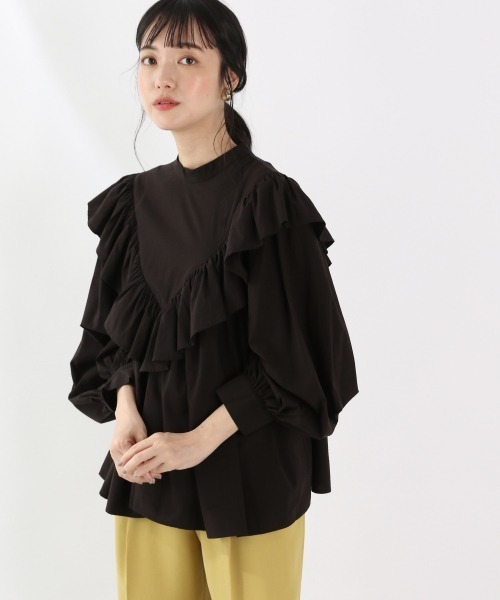 LOWRYS FARM（ローリーズファーム）の「ロマンティックフリルブラウス　893663（シャツ/ブラウス・レディース・ホワイト/ブラック/ブラウン・FREE）」の3枚目の写真