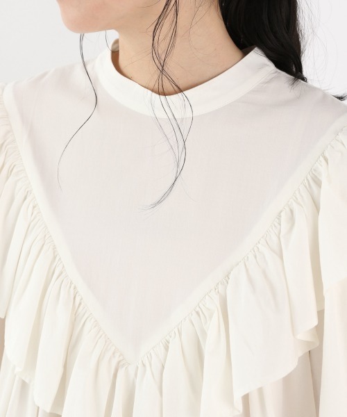 LOWRYS FARM（ローリーズファーム）の「ロマンティックフリルブラウス　893663（シャツ/ブラウス・レディース・ホワイト/ブラック/ブラウン・FREE）」の6枚目の写真