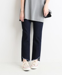 LE DENIM カットオフスリムパンツ【洗濯機洗い可能】◆