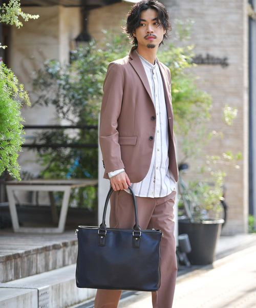 Add+（アッド）の「＜Add+＞2WAYバイカラービジネス トートバッグ ブリーフケース（ビジネスバッグ）」 - WEAR