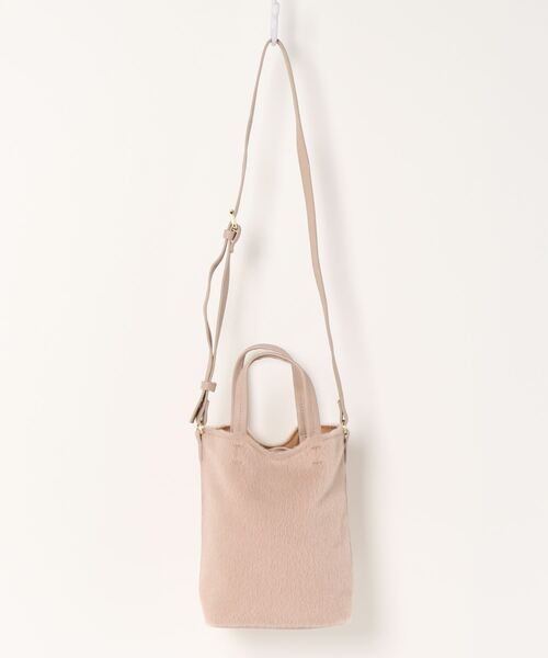 natural couture（ナチュラルクチュール）の「ハラコ風ミニトートバッグ（ショルダーバッグ・レディース・ベージュ/ブラウン/グリーン/ブラック系その他・FREE）」の4枚目の写真