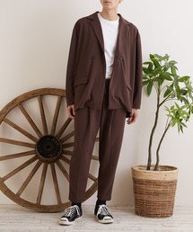 【TONE MEN'S】梨地WテーラードJk(BL)