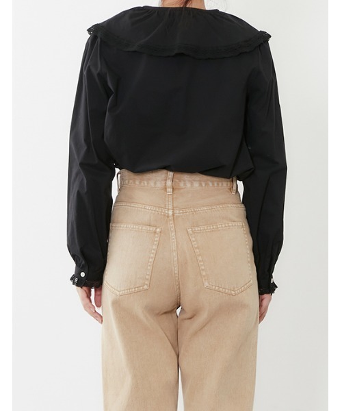 POU DOU DOU（プードゥドゥ）の「ラッフルカラーブラウス（シャツ/ブラウス・レディース・スミクロ/オフホワイト/ブラック・3）」の20枚目の写真