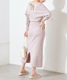 【WEB限定】カシュクールトップス×キャミリブワンピース
