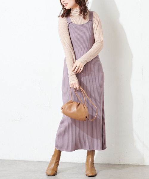 natural couture(ナチュラルクチュール)の「【WEB限定】カシュクールトップス×キャミリブワンピース(ワンピース・レディース・ライトベージュ/モカ/ミント・FREE)」の13枚目の写真