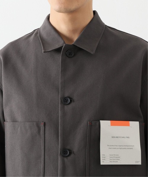 INHERIT（インヘリット）の「TCホップサックカバーオール(セットアップ着用可能)（ブルゾン・メンズ・ホワイト/ブラウン系その他/スミクロ・SMALL/MEDIUM/LARGE）」の8枚目の写真