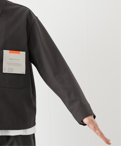 INHERIT（インヘリット）の「TCホップサックカバーオール(セットアップ着用可能)（ブルゾン・メンズ・ホワイト/ブラウン系その他/スミクロ・SMALL/MEDIUM/LARGE）」の10枚目の写真