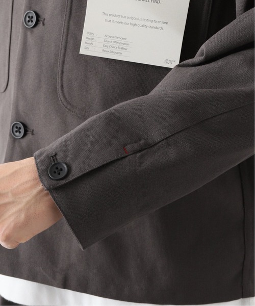 INHERIT（インヘリット）の「TCホップサックカバーオール(セットアップ着用可能)（ブルゾン・メンズ・ホワイト/ブラウン系その他/スミクロ・SMALL/MEDIUM/LARGE）」の6枚目の写真