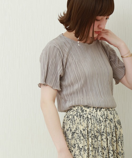 libelle more（リベル モア）の「ランダムプリーツメローカットソー（Tシャツ/カットソー・レディース・ブラック/ベージュ/グレー/オフホワイト/モカ・M）」の5枚目の写真