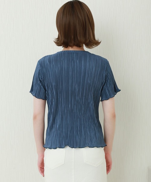 libelle more（リベル モア）の「ランダムプリーツメローカットソー（Tシャツ/カットソー・レディース・ブラック/ベージュ/グレー/オフホワイト/モカ・M）」の9枚目の写真