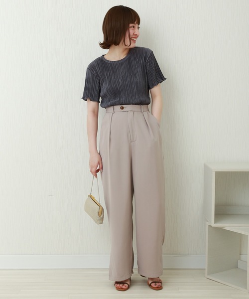 libelle more（リベル モア）の「ランダムプリーツメローカットソー（Tシャツ/カットソー・レディース・ブラック/ベージュ/グレー/オフホワイト/モカ・M）」の19枚目の写真