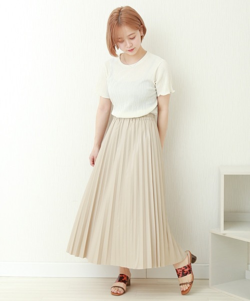 libelle more（リベル モア）の「ランダムプリーツメローカットソー（Tシャツ/カットソー・レディース・ブラック/ベージュ/グレー/オフホワイト/モカ・M）」の14枚目の写真