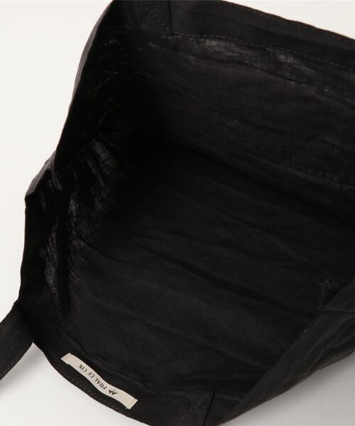 PUAL CE CIN（ピュアルセシン）の「麻プリントトート（ショルダーバッグ・レディース・チャコールグレー/ベージュ/ナチュラル・FREE）」の7枚目の写真