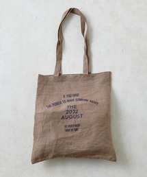 PUAL CE CIN | 麻プリントトート(ショルダーバッグ)