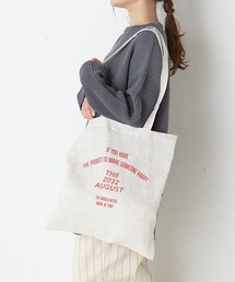 PUAL CE CIN | 麻プリントトート(ショルダーバッグ)