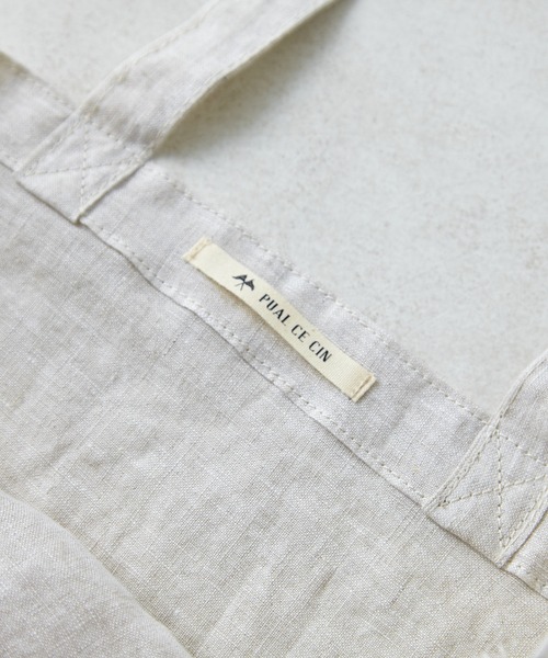 PUAL CE CIN（ピュアルセシン）の「麻プリントトート（ショルダーバッグ・レディース・チャコールグレー/ベージュ/ナチュラル・FREE）」の20枚目の写真