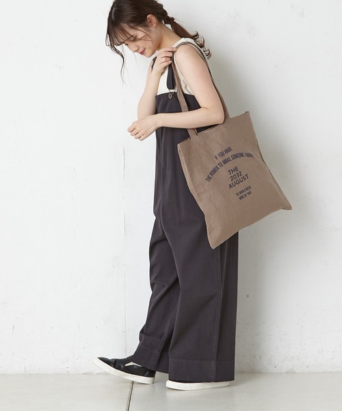 PUAL CE CIN（ピュアルセシン）の「麻プリントトート（ショルダーバッグ・レディース・チャコールグレー/ベージュ/ナチュラル・FREE）」の11枚目の写真