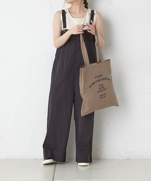 PUAL CE CIN（ピュアルセシン）の「麻プリントトート（ショルダーバッグ・レディース・チャコールグレー/ベージュ/ナチュラル・FREE）」の12枚目の写真