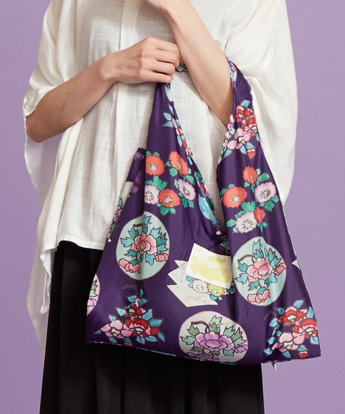 カヤ（カヤ）の「【カヤ】-eco- あずまバッグ 中（エコバッグ/サブバッグ・レディース・パープル/ネイビー/ピンク/イエロー/その他/ホワイト×ブルー/ホワイト×ブラック/ブルー系その他/オレンジ系その他/ホワイト×ネイビー/ホワイト×ピンク/グレイッシュブルー・FREE）」の8枚目の写真