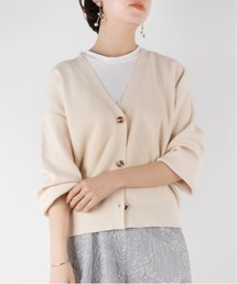 RANDA | 袖バルーンVネックリブカーディガン(カーディガン/ボレロ)